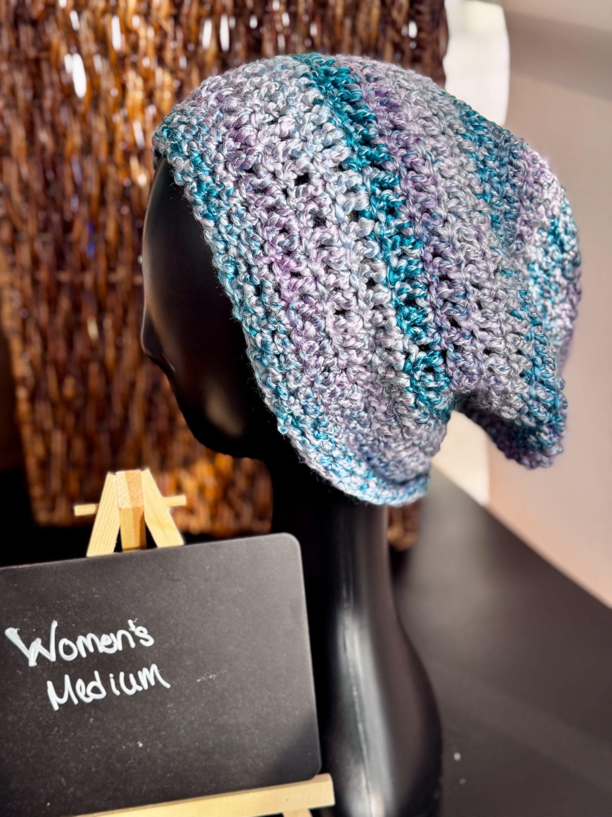 Multicolored Handmade Crocheted Slouchy Hat