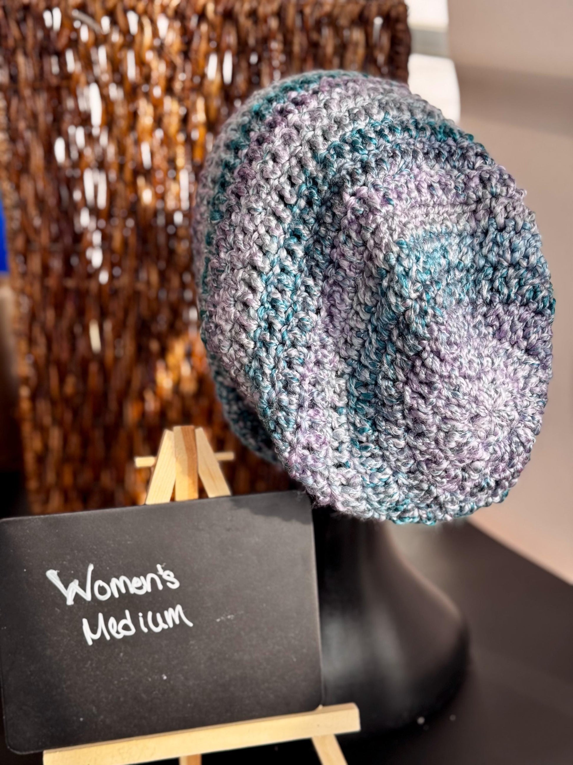 Multicolored Handmade Crocheted Slouchy Hat