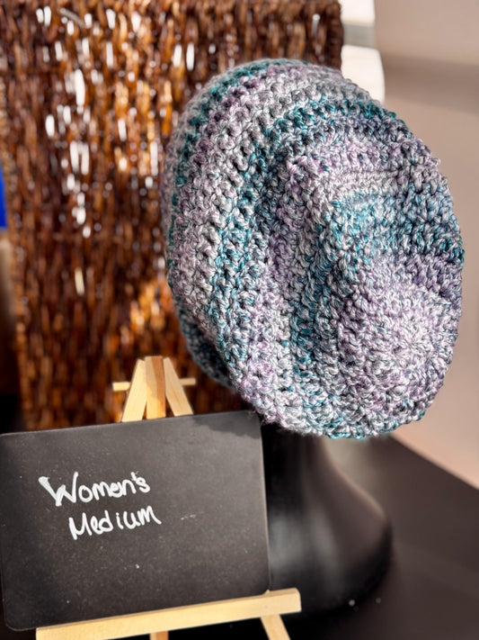 Multicolored Handmade Crocheted Slouchy Hat