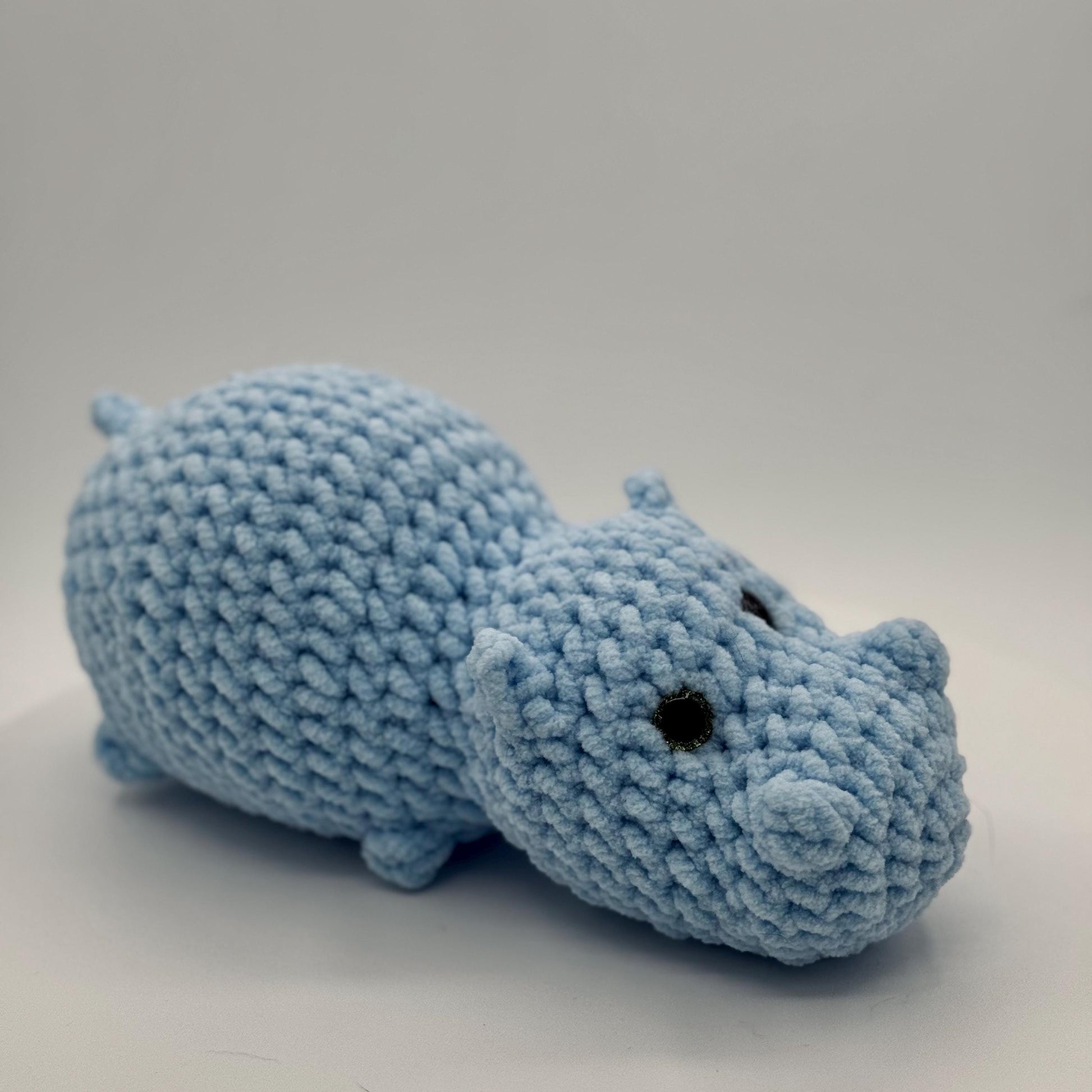 Handmade Crocheted Hippopotamus Plush - Adorable and Snuggly