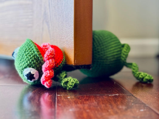 Crocheted Frog doorstop
